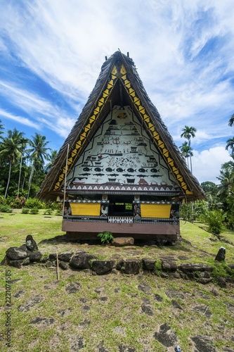 Oldest Bai of Palau, a house for the village chiefs, Babeldaob, Palau