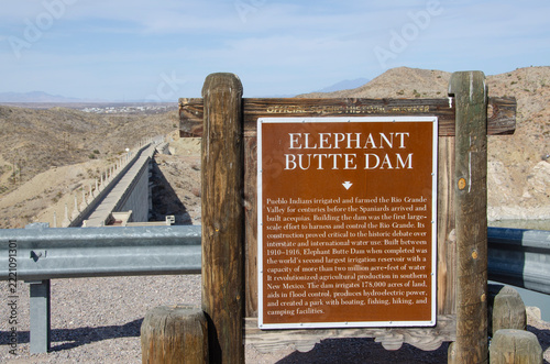 Elephant Butte Dam Historic Sign