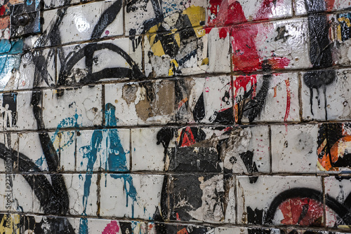City Subway Tile Graffiti Street Art Urban Texture