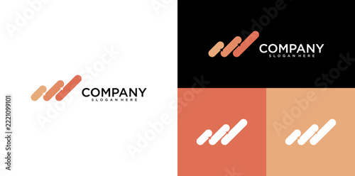 Modern Financial Investment Arrow Growth Vector Logo Concept
