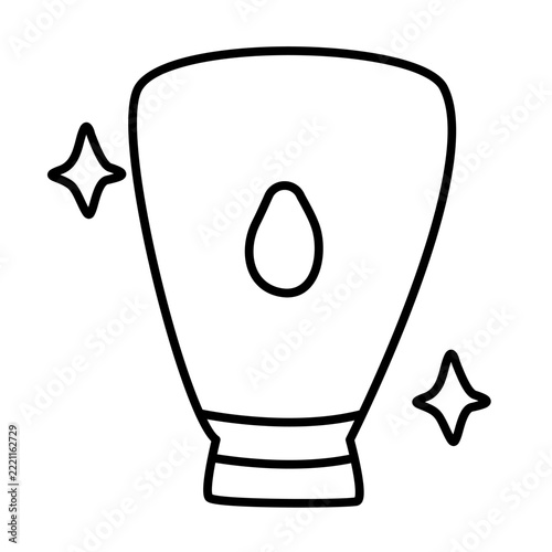Hand Drawn Skincare and Beauty Treatment Doodle Icon Set Vector Illustration