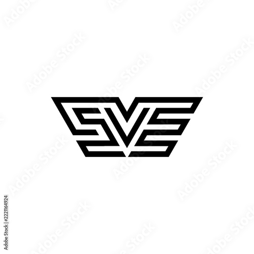SVE Letter Initial icon Logo Design Template Vector Illustration