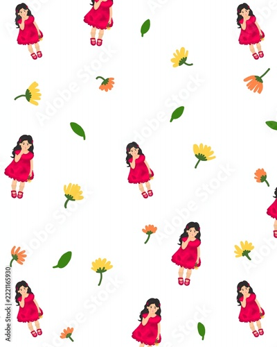 seamless pattern with children