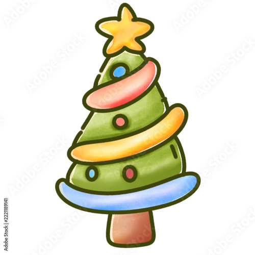 cartoon christmas tree