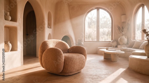 Terracotta Interior Design with Sculptural Decor and Warm Earthy Tones