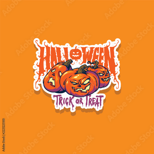 illustration of a halloween pumpkin