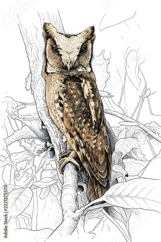 The White-fronted Scops Owl is small—similar in size to other scops owls—but is clearly distinguished by its whiter forehead.
