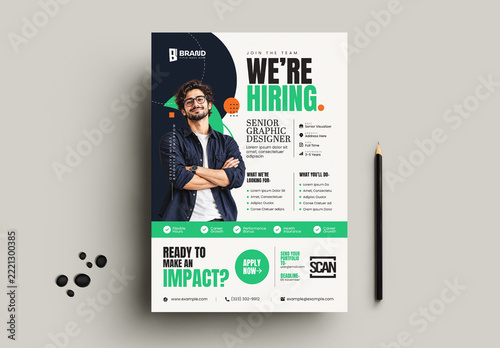 Modern Creative Hiring Flyer Design Template
