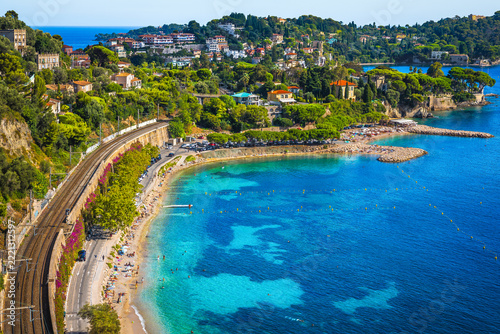 Crystal clear sea and sandy beaches in South of France