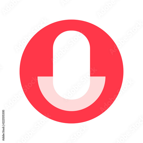 Microphone sign icon on transparent background