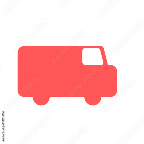 red truck isolated on white