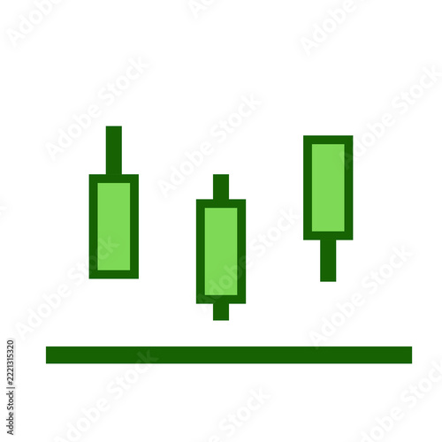 Chart icon tradeing on transparent backgrouns