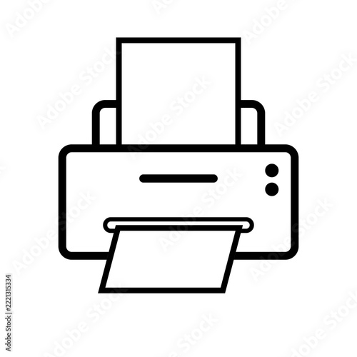 printer icon isolated on white background