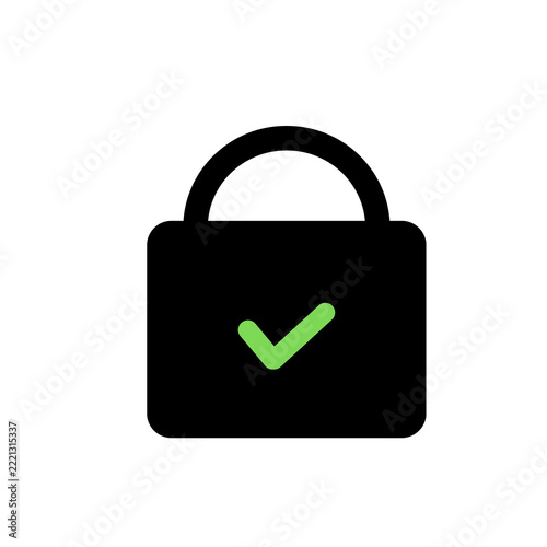 lock icon on metal internet button