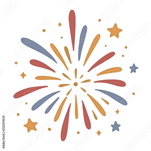 Colorful Firework Burst Illustration