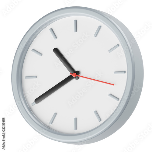 Round Clock 3D Render