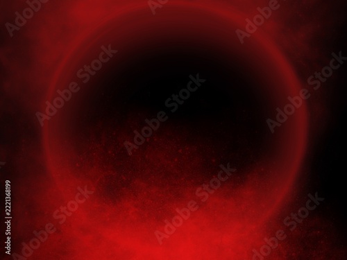 Red light and smoke in the darkness—a digitally created abstract background suitable for use as a backdrop or illustration in various media designs.