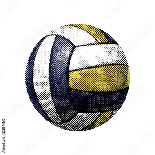 Volleyball Ball Isolated on White Background for Sports and Recreation.