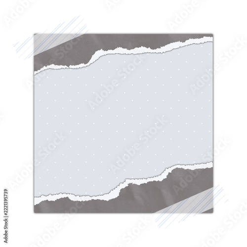 Vintage paper note on transparent background