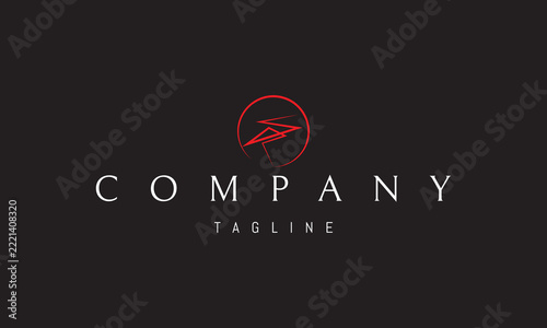 A vector red logo featuring an abstract image: a stork silhouetted against the sun, symbolizing nature, family, birth, and new beginnings.