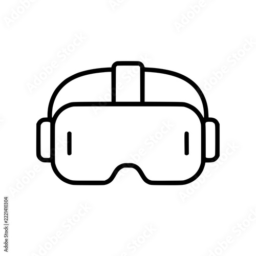 Virtual Reality Headset Icon. generative AI.