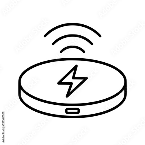 Wireless Charging Pad Icon. generative AI.