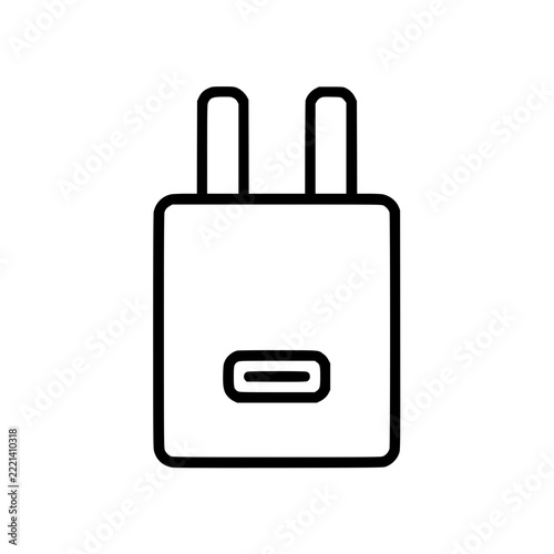 Wall Charger Adapter Icon. generative AI.