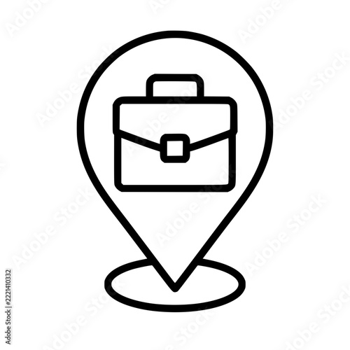 Work Location Map Pin Icon. generative AI.