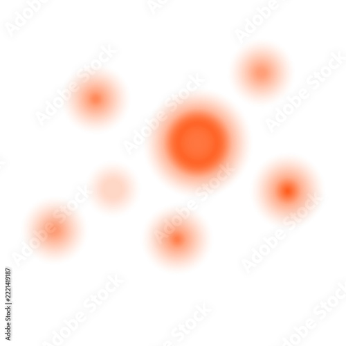 Abstract Glowing Orange Bokeh Circles