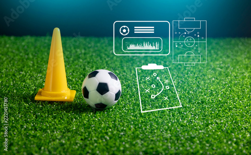 football tactics , soccer manager tactical analysis concept