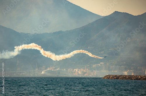 aerobatic aircraft performs