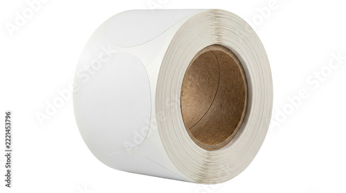 Large roll of blank adhesive labels for printing or shipping use
