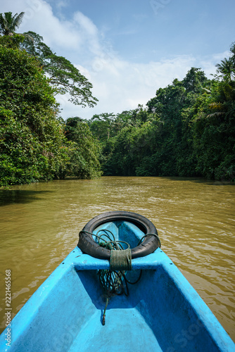 Java. Canoe in Green Canyon. Bandung Natural Reserve	