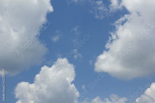 Canvas Print It is a blue sky with clouds.