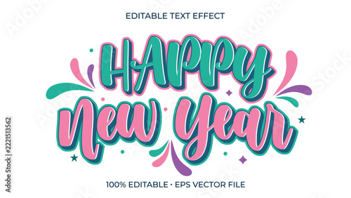 Happy New Year Editable Text Effect