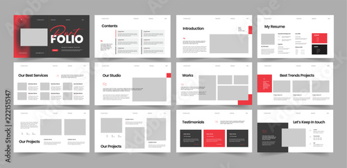 Portfolio Presentation Slide Design, Powerpoint Portfolio Layout Template