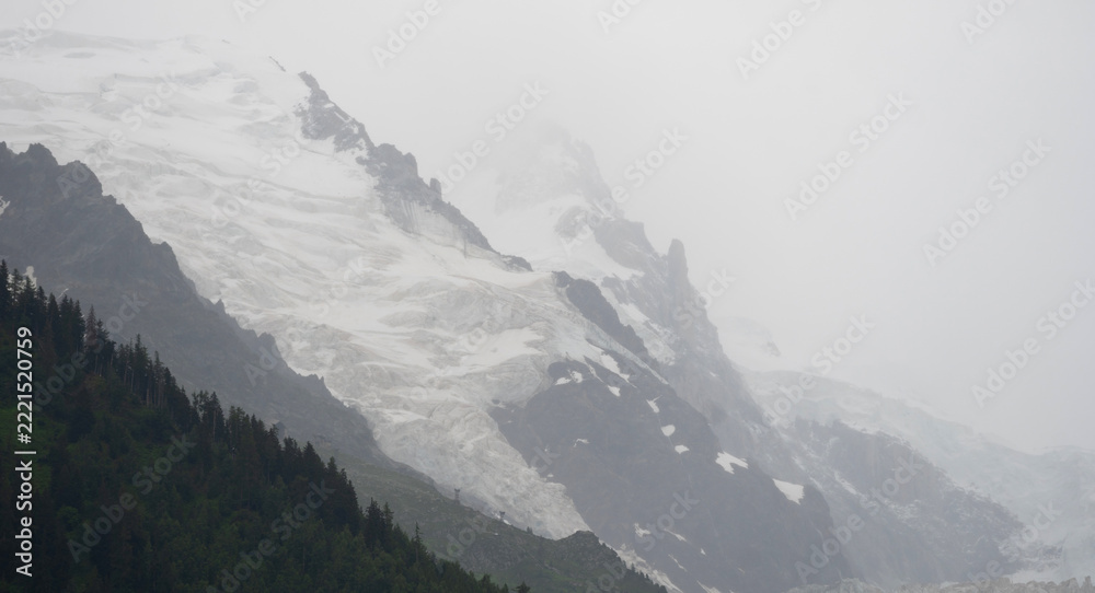 Fototapeta premium Snowy peak of my Montblanc mountain 