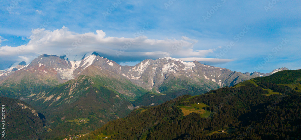 Fototapeta premium Snowy peak of my Montblanc mountain 