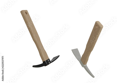 Mattock Pickaxe Mockup for Construction Brand Showcase