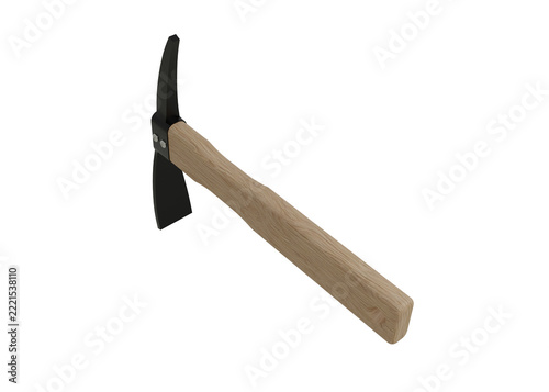 Mattock Pickaxe Mockup for Tool Branding