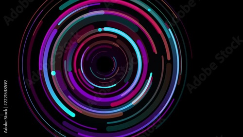 Colorful Abstract Geometric Circles Design With Vibrant Gradient Effects