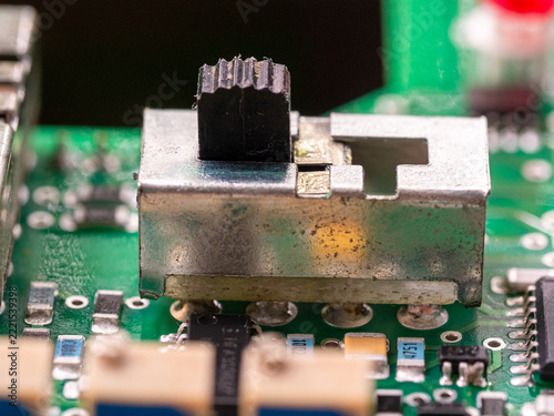 Small electronic devices on a circuit board