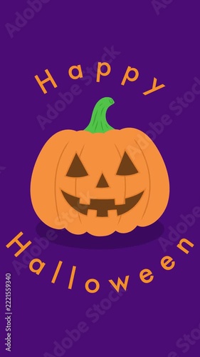 Happy Halloween Greeting Text with Jack O Lantern Animation Video
