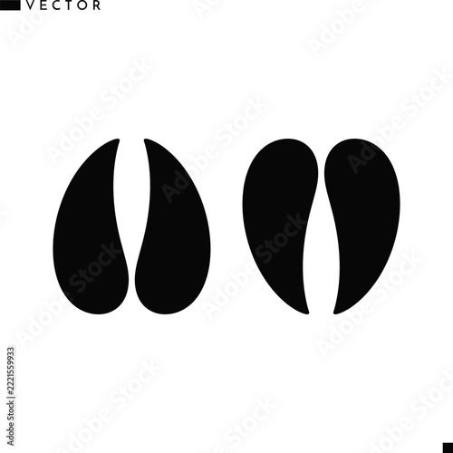 Cow footprints vector 