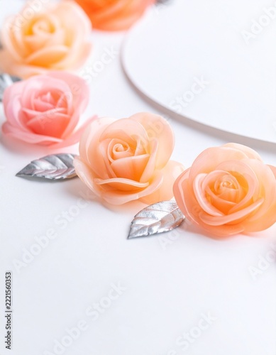 salmon pink roses