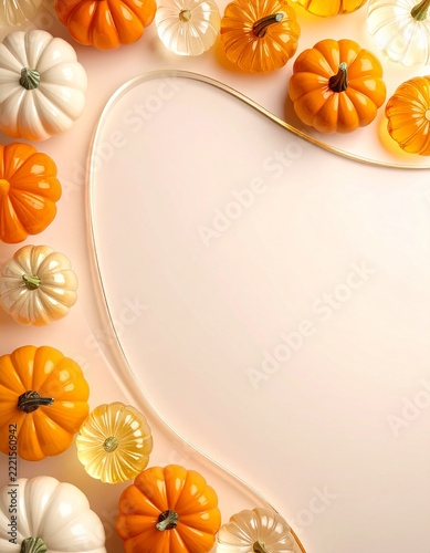 halloween glass pumpkins frame