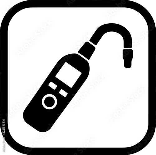 Minimalist vector icon of portable vacuum cleaner for cleaning and maintenance graphics