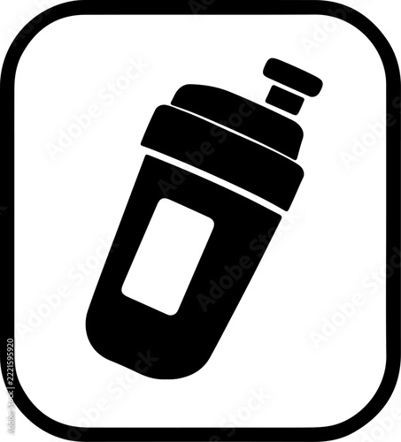 Minimalist water bottle icon for hydration reminders and fitness apps