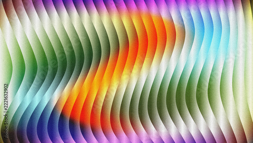 Abstract wavy gradient background with green orange purple grainy texture