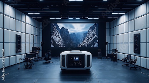 Modern Cinematic Control Room.